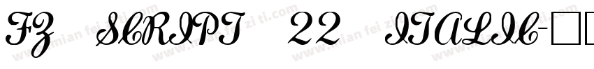 FZ SCRIPT 22 ITALIC字体转换